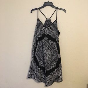 black and white dress